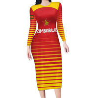 Custom Zimbabwe Cricket Family Matching Long Sleeve Bodycon Dress and Hawaiian Shirt Go Chevrons Go - Wonder Print Shop
