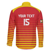 Custom Zimbabwe Cricket Family Matching Off Shoulder Short Dress and Hawaiian Shirt Go Chevrons Go - Wonder Print Shop