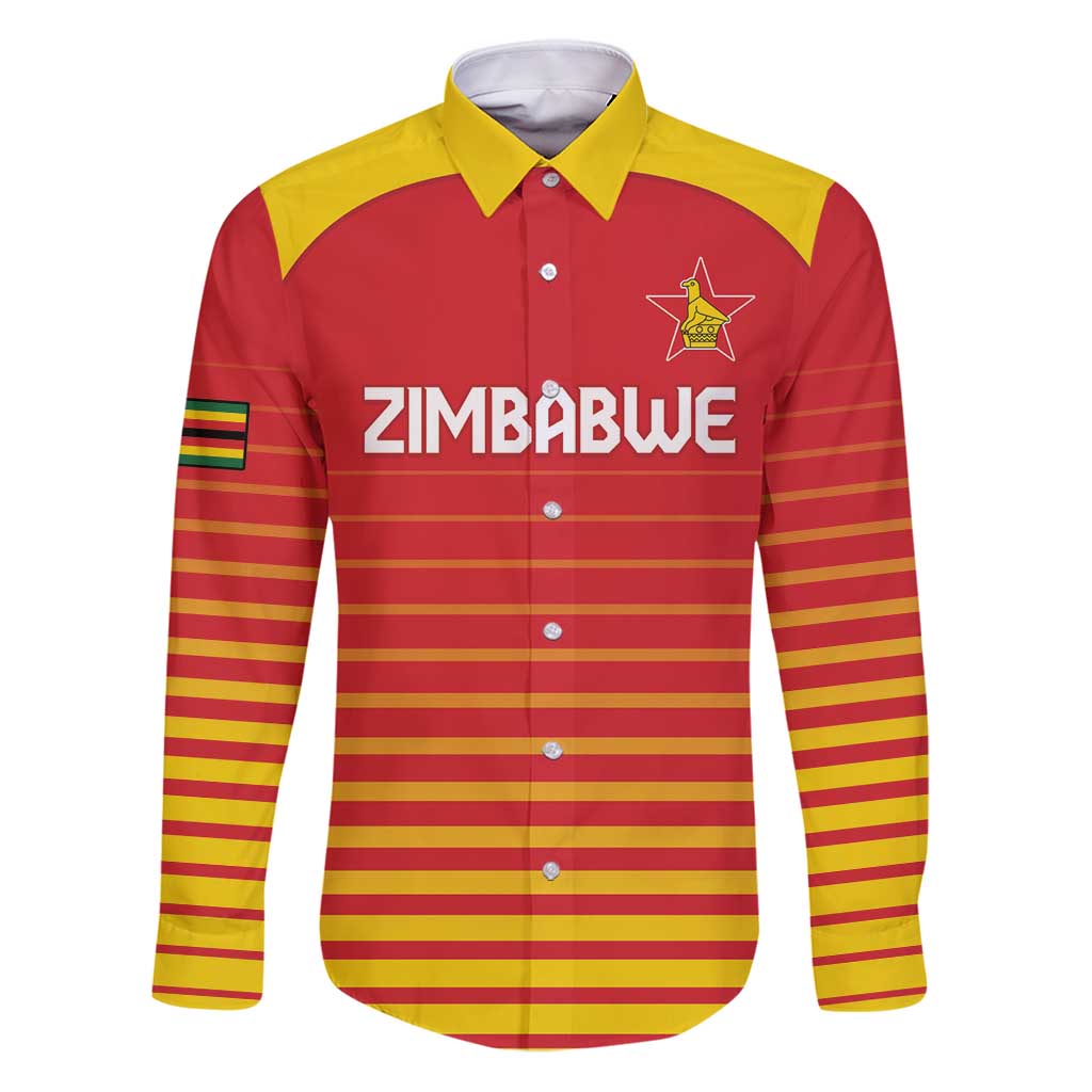 Custom Zimbabwe Cricket Family Matching Puletasi and Hawaiian Shirt Go Chevrons Go - Wonder Print Shop