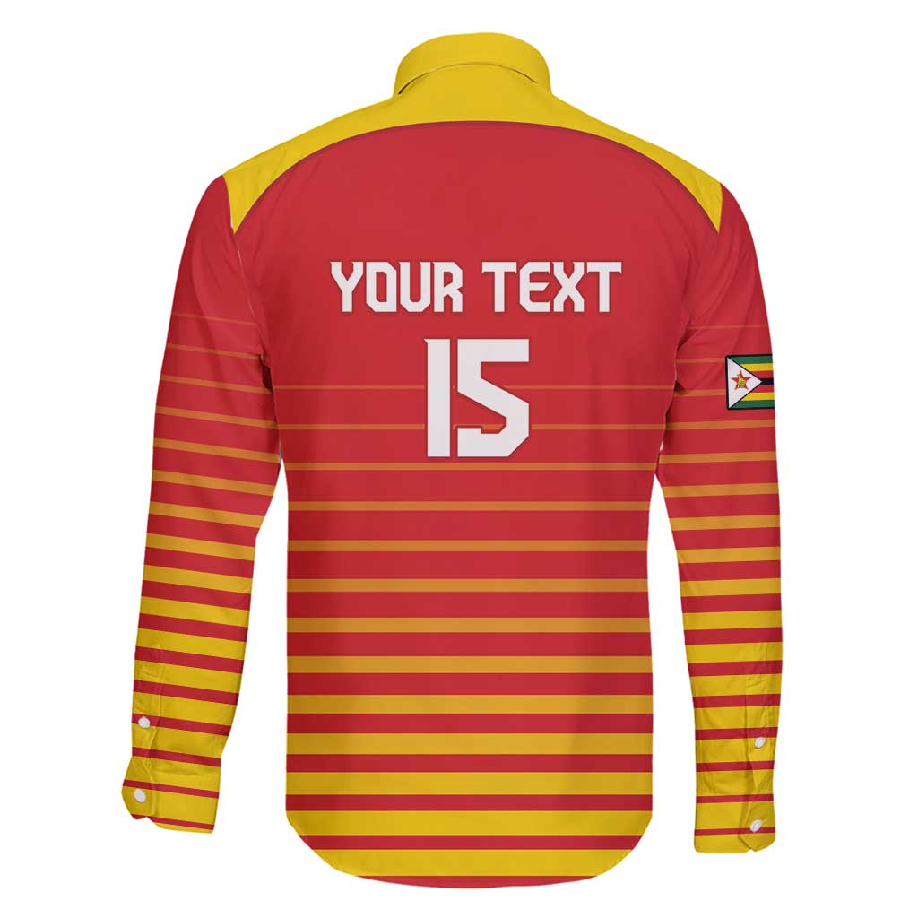 Custom Zimbabwe Cricket Family Matching Puletasi and Hawaiian Shirt Go Chevrons Go - Wonder Print Shop