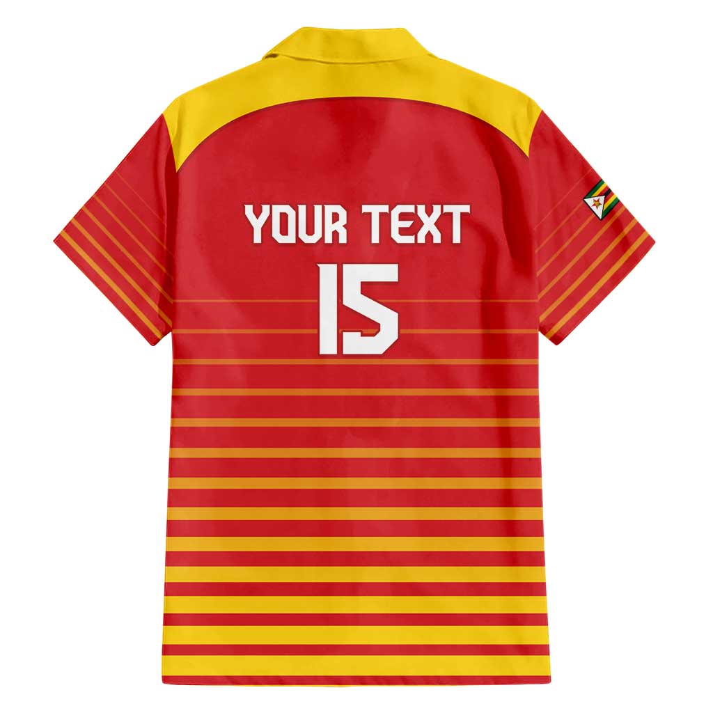 Custom Zimbabwe Cricket Family Matching Short Sleeve Bodycon Dress and Hawaiian Shirt Go Chevrons Go - Wonder Print Shop