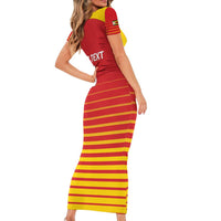 Custom Zimbabwe Cricket Family Matching Short Sleeve Bodycon Dress and Hawaiian Shirt Go Chevrons Go - Wonder Print Shop