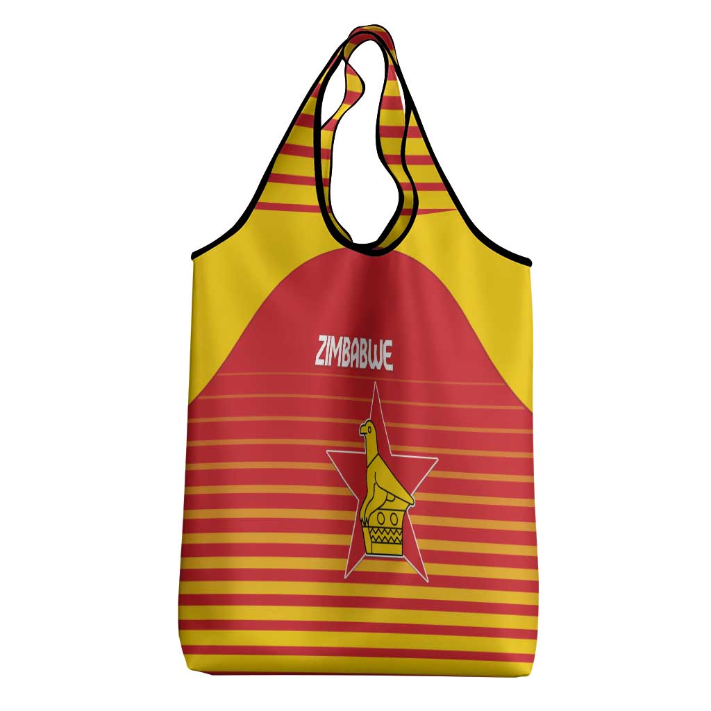 Zimbabwe Cricket Grocery Bag Go Chevrons Go - Wonder Print Shop