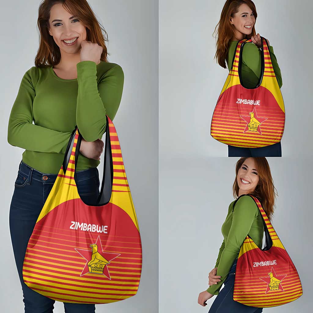 Zimbabwe Cricket Grocery Bag Go Chevrons Go - Wonder Print Shop