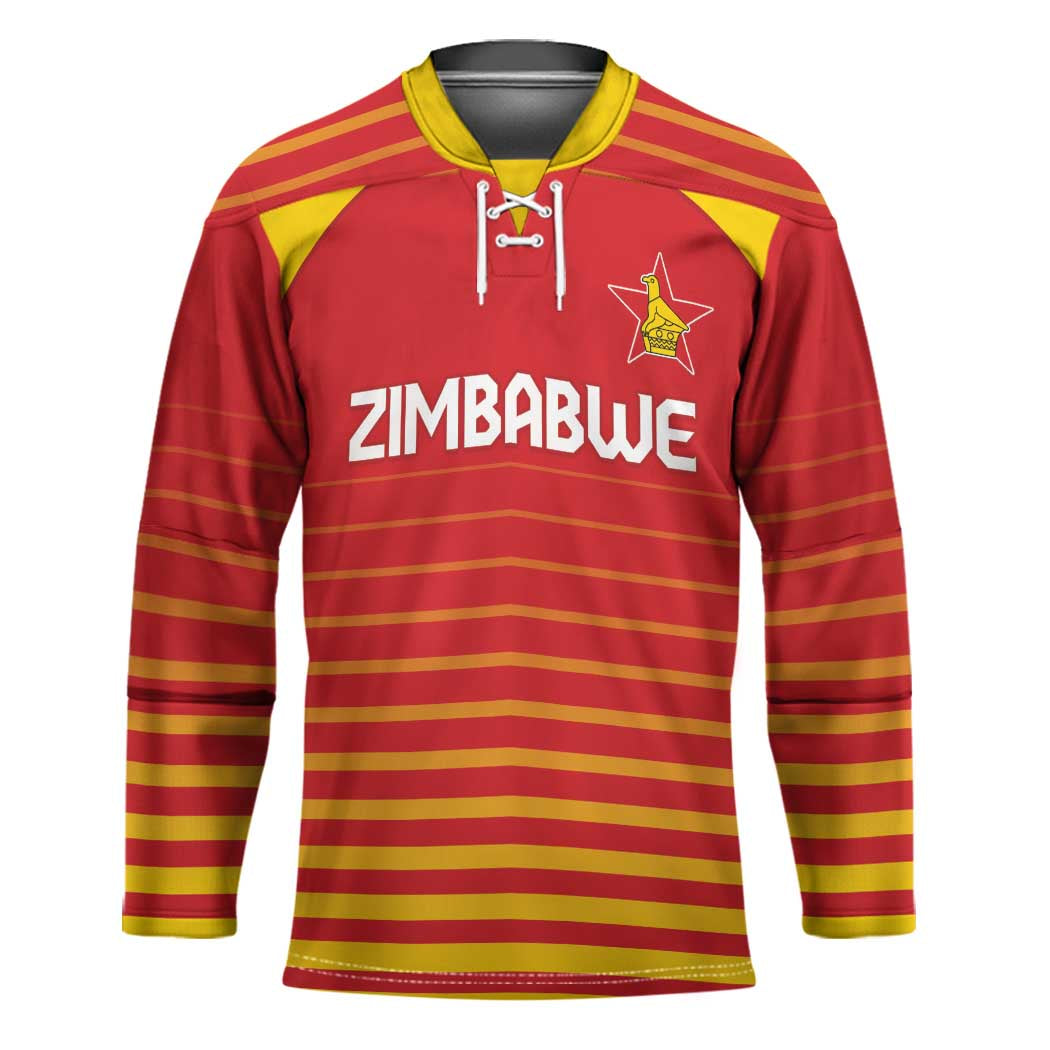 Custom Zimbabwe Cricket Hockey Jersey Go Chevrons Go - Wonder Print Shop