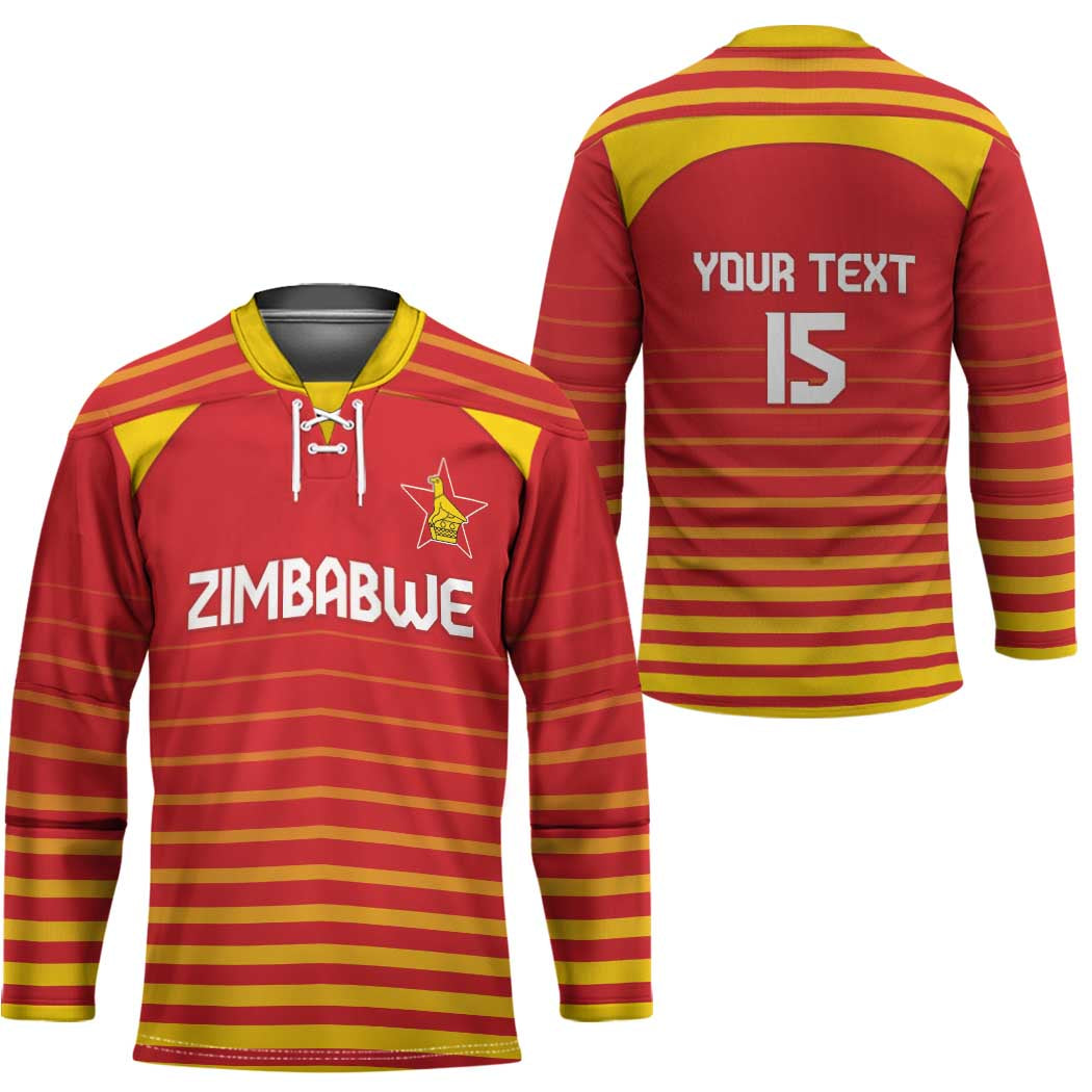 Custom Zimbabwe Cricket Hockey Jersey Go Chevrons Go - Wonder Print Shop