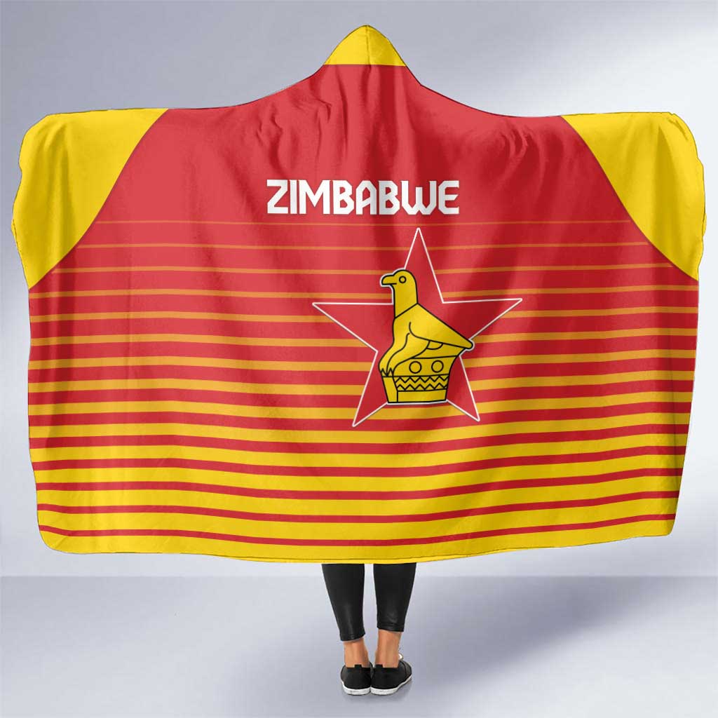 Zimbabwe Cricket Hooded Blanket Go Chevrons Go - Wonder Print Shop