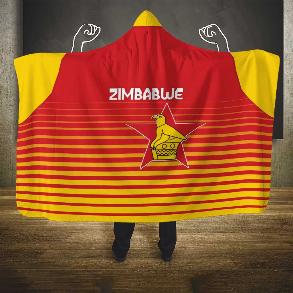 Zimbabwe Cricket Hooded Blanket Go Chevrons Go - Wonder Print Shop