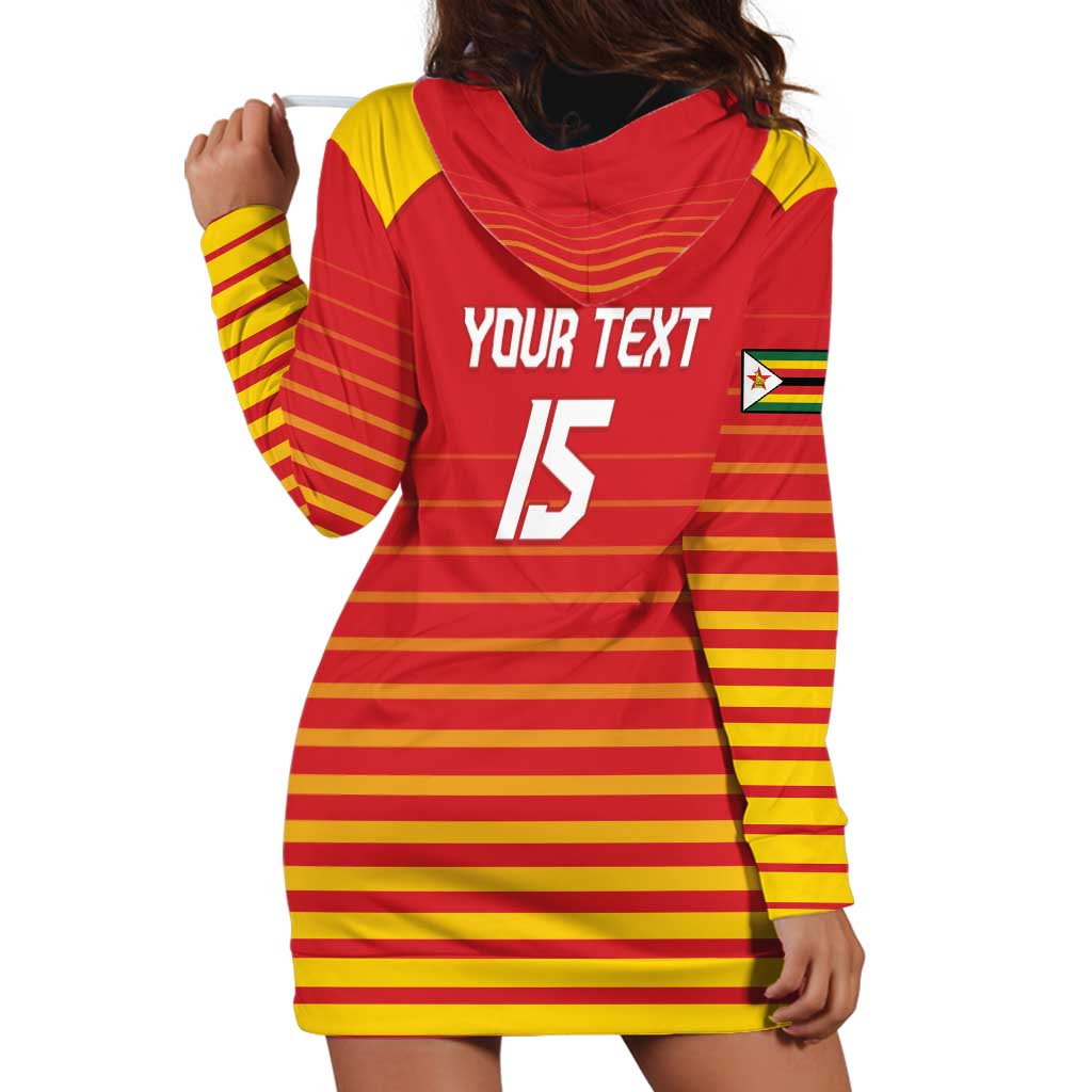 Custom Zimbabwe Cricket Hoodie Dress Go Chevrons Go - Wonder Print Shop
