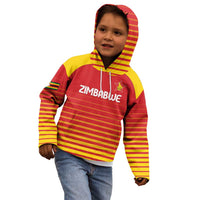 Custom Zimbabwe Cricket Kid Hoodie Go Chevrons Go - Wonder Print Shop