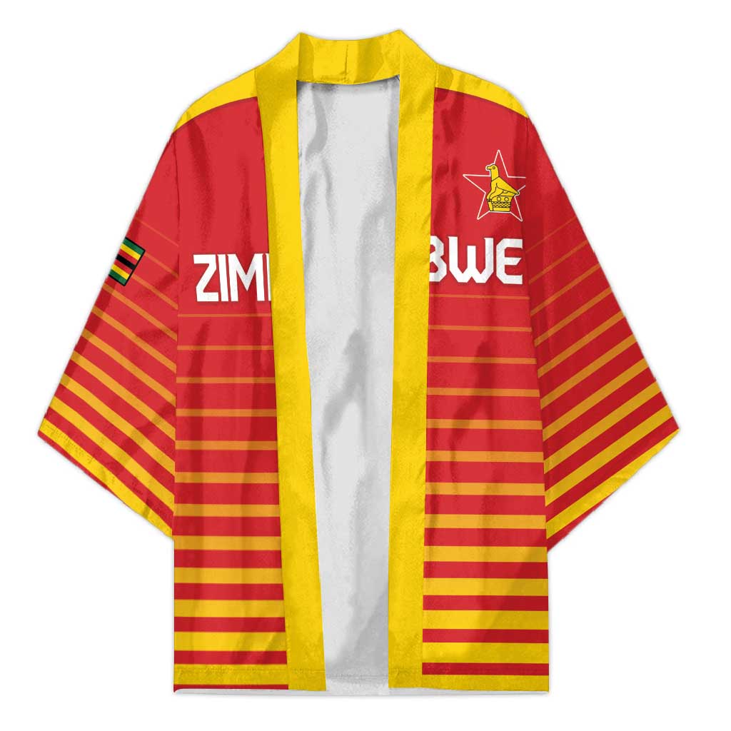 Custom Zimbabwe Cricket Kimono Go Chevrons Go - Wonder Print Shop