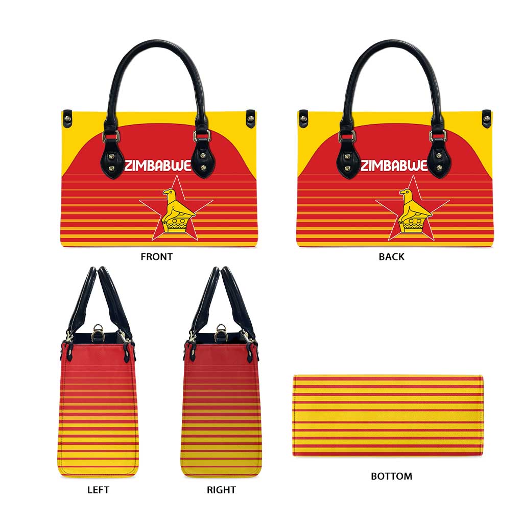 Zimbabwe Cricket Leather Bag Go Chevrons Go - Wonder Print Shop
