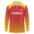 Custom Zimbabwe Cricket Long Sleeve Polo Shirt Go Chevrons Go - Wonder Print Shop