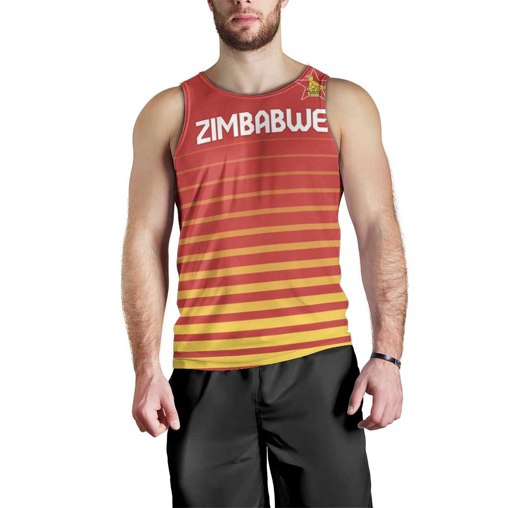 Custom Zimbabwe Cricket Men Tank Top Go Chevrons Go - Wonder Print Shop
