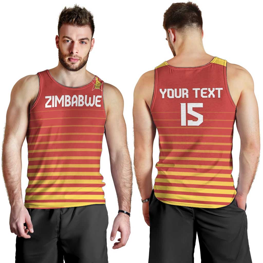 Custom Zimbabwe Cricket Men Tank Top Go Chevrons Go - Wonder Print Shop