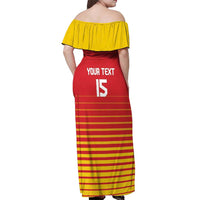 Custom Zimbabwe Cricket Off Shoulder Maxi Dress Go Chevrons Go - Wonder Print Shop