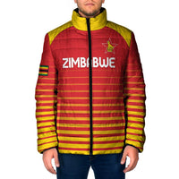 Custom Zimbabwe Cricket Padded Jacket Go Chevrons Go - Wonder Print Shop