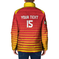 Custom Zimbabwe Cricket Padded Jacket Go Chevrons Go - Wonder Print Shop