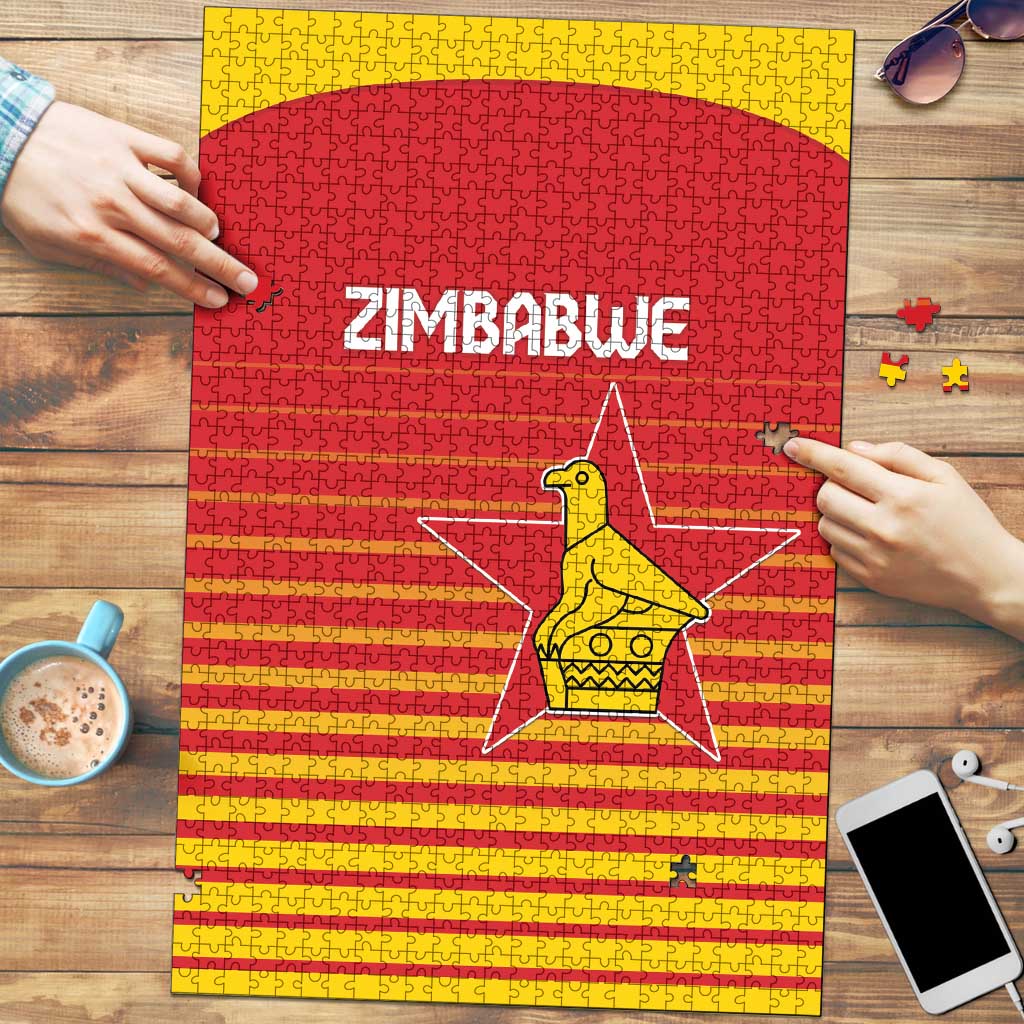 Zimbabwe Cricket Puzzle Go Chevrons Go - Wonder Print Shop