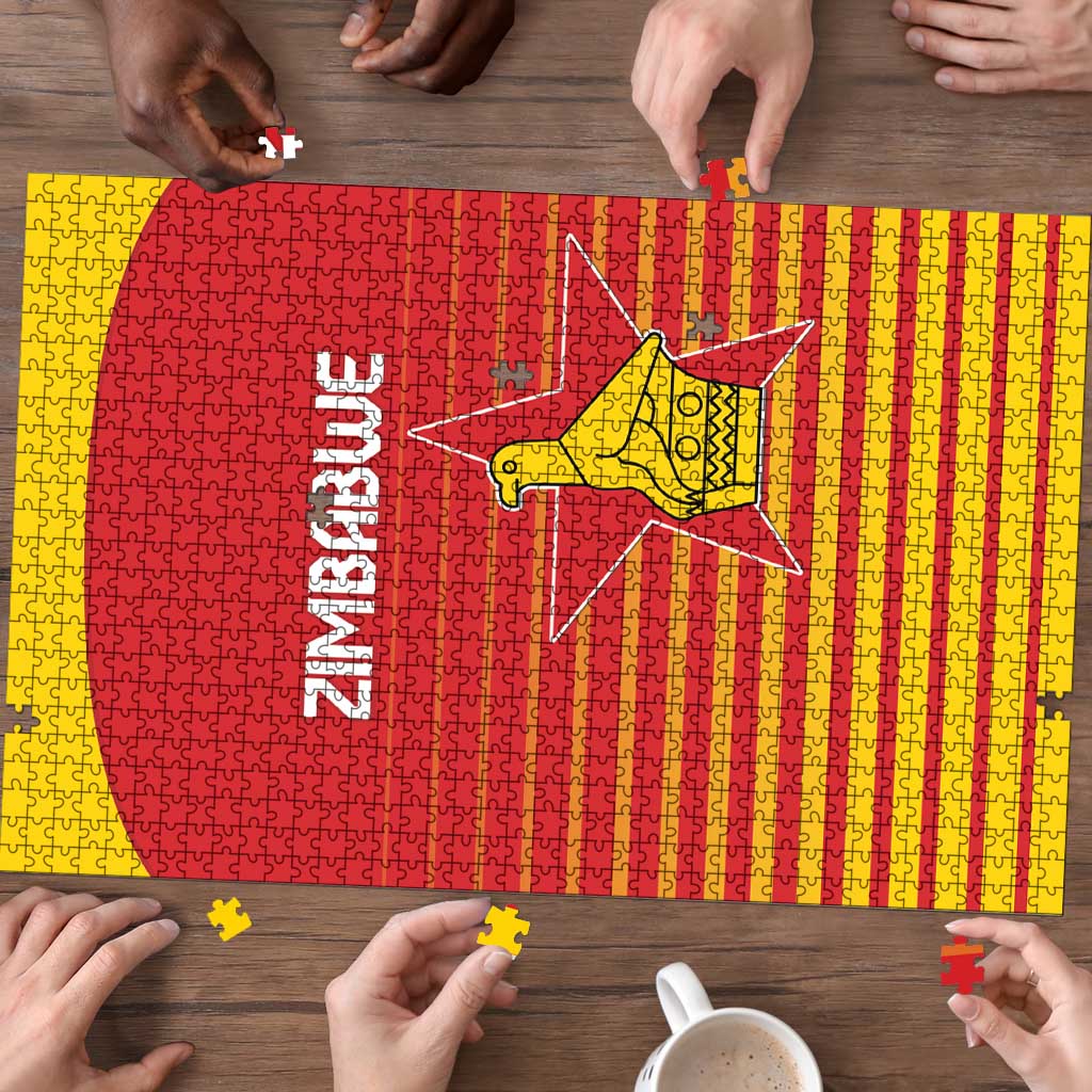 Zimbabwe Cricket Puzzle Go Chevrons Go - Wonder Print Shop