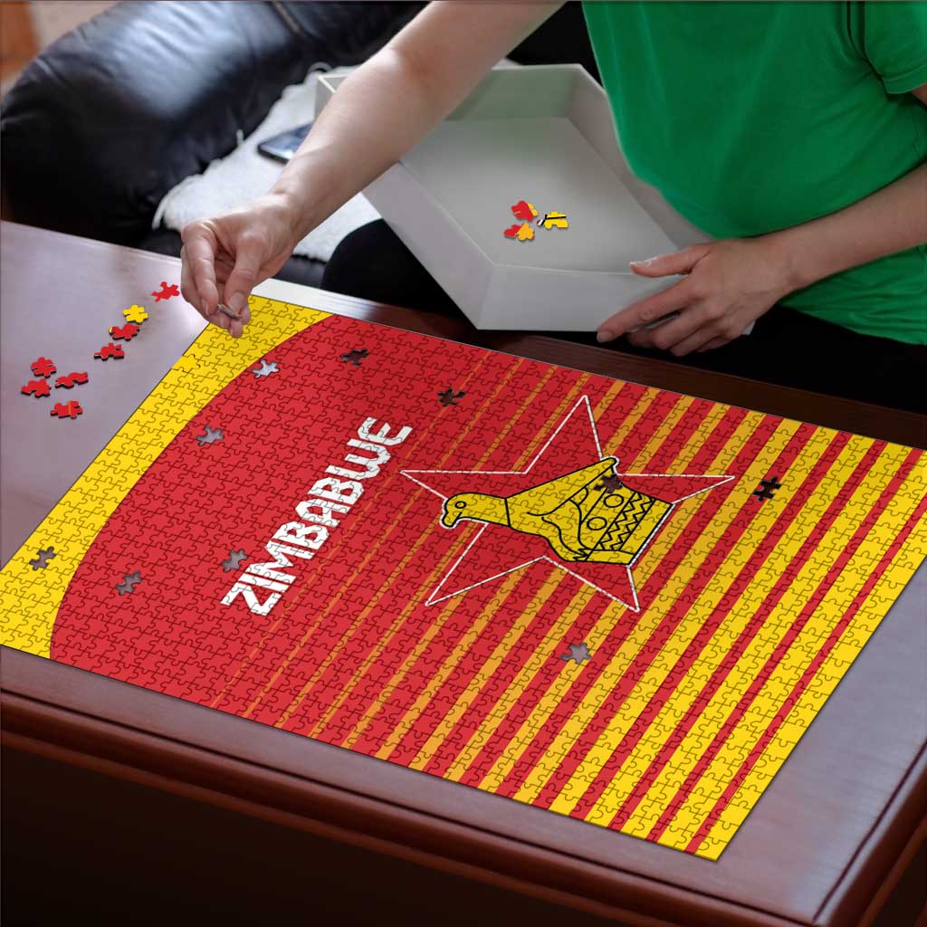 Zimbabwe Cricket Puzzle Go Chevrons Go - Wonder Print Shop