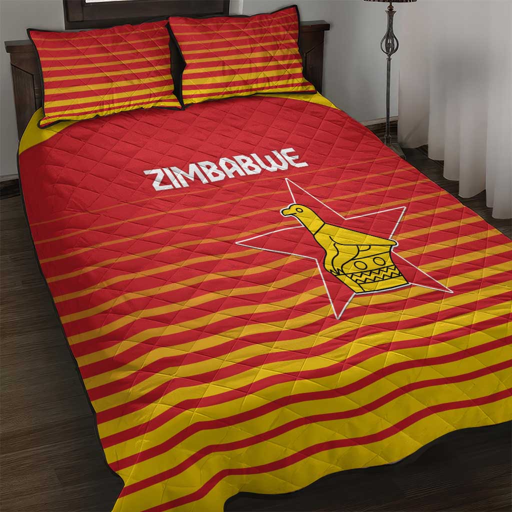 Zimbabwe Cricket Quilt Bed Set Go Chevrons Go - Wonder Print Shop