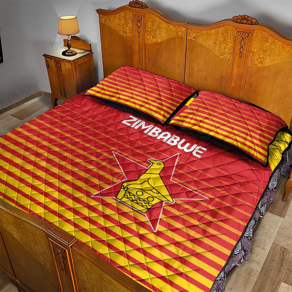 Zimbabwe Cricket Quilt Bed Set Go Chevrons Go - Wonder Print Shop