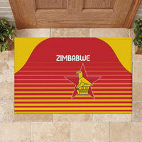 Zimbabwe Cricket Rubber Doormat Go Chevrons Go - Wonder Print Shop