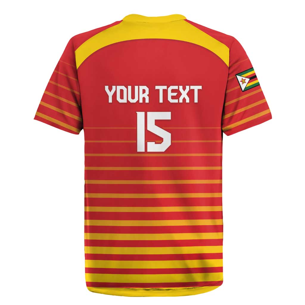 Custom Zimbabwe Cricket Rugby Jersey Go Chevrons Go - Wonder Print Shop