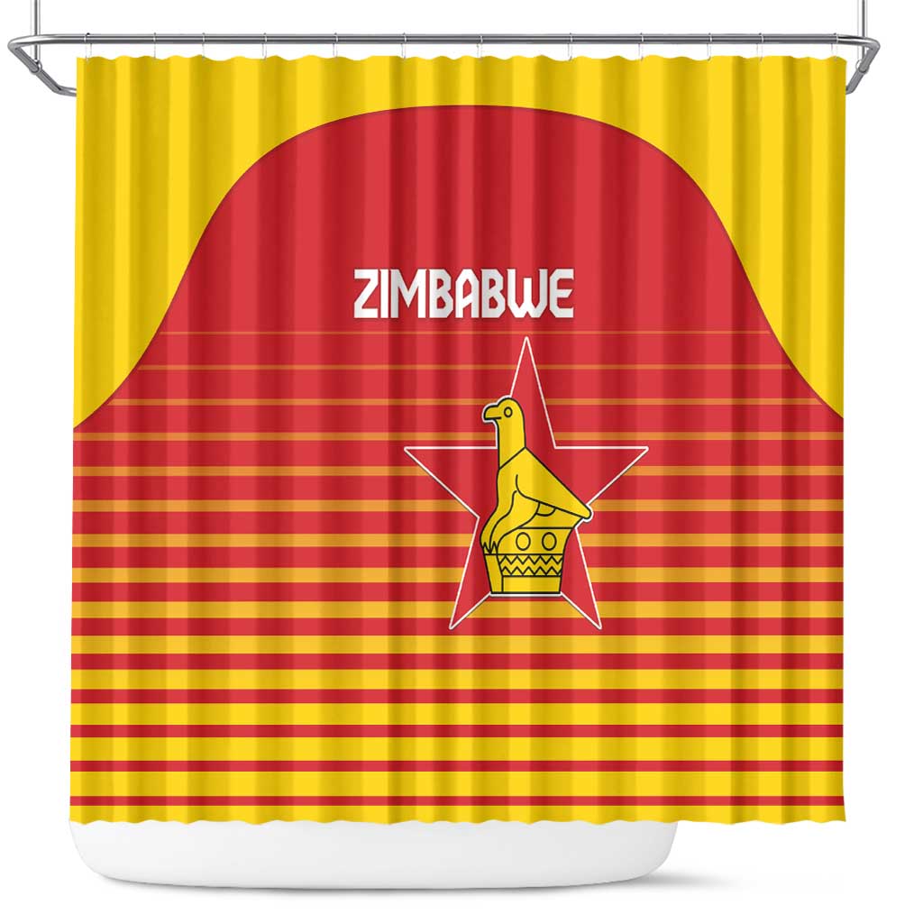 Zimbabwe Cricket Shower Curtain Go Chevrons Go - Wonder Print Shop