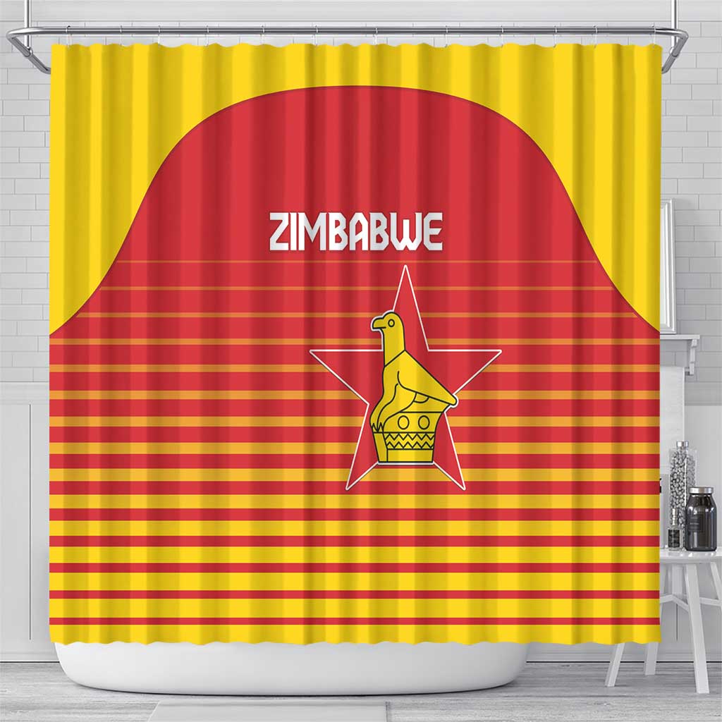 Zimbabwe Cricket Shower Curtain Go Chevrons Go - Wonder Print Shop