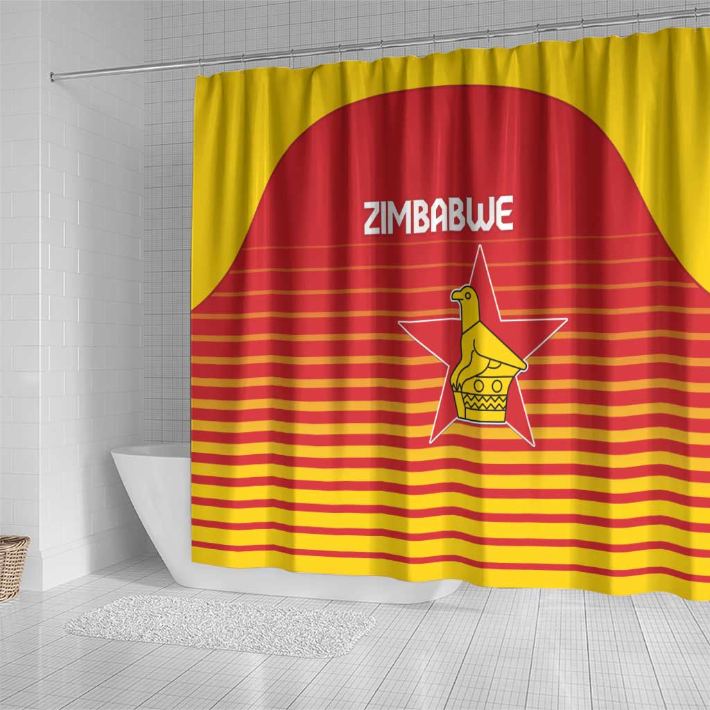Zimbabwe Cricket Shower Curtain Go Chevrons Go - Wonder Print Shop