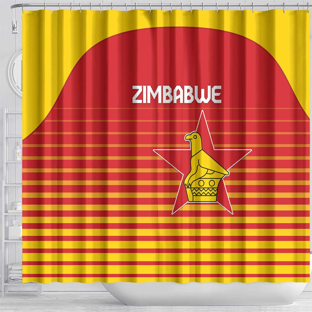 Zimbabwe Cricket Shower Curtain Go Chevrons Go - Wonder Print Shop