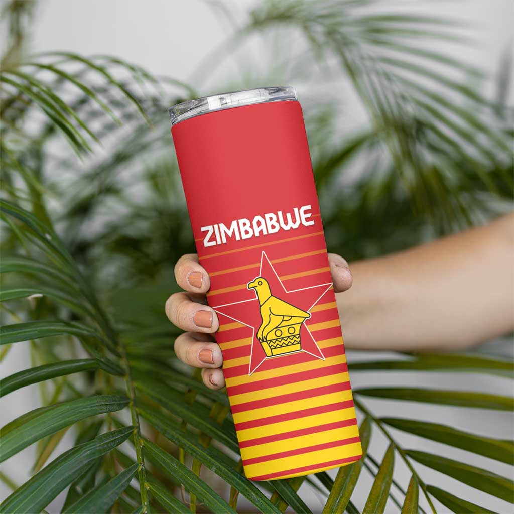 Custom Zimbabwe Cricket Skinny Tumbler Go Chevrons Go - Wonder Print Shop