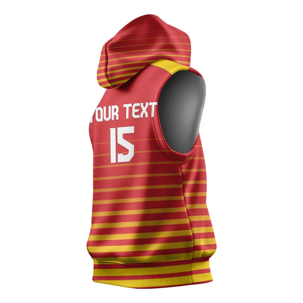 Custom Zimbabwe Cricket Sleeveless Hoodie Go Chevrons Go - Wonder Print Shop