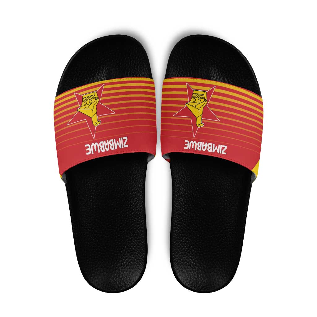 Zimbabwe Cricket Slide Sandals Go Chevrons Go - Wonder Print Shop
