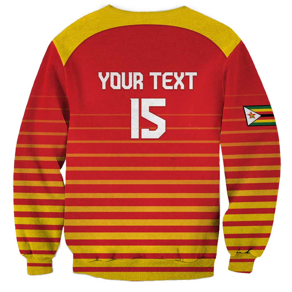 Custom Zimbabwe Cricket Sweatshirt Go Chevrons Go - Wonder Print Shop