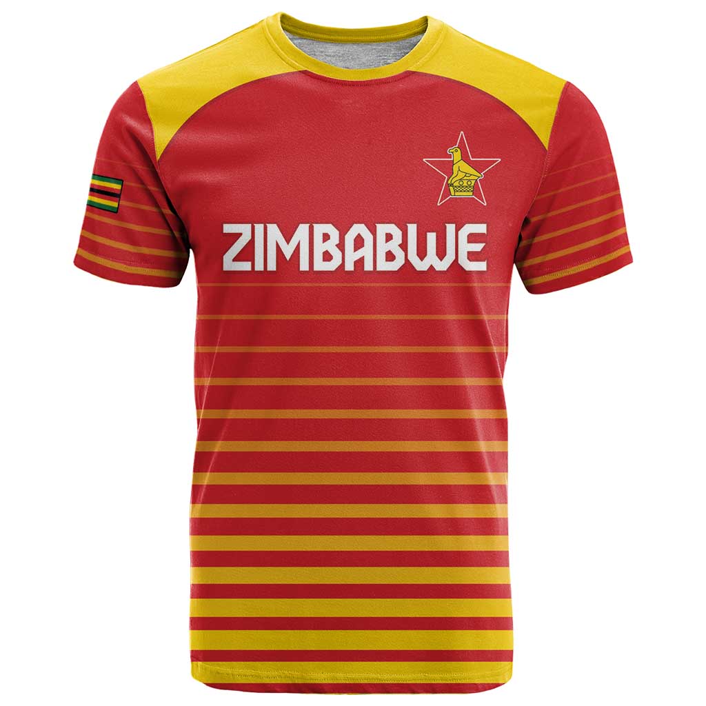 Custom Zimbabwe Cricket T Shirt Go Chevrons Go - Wonder Print Shop