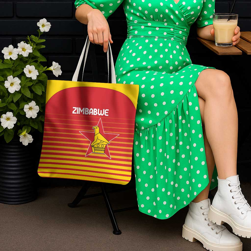 Zimbabwe Cricket Tote Bag Go Chevrons Go - Wonder Print Shop