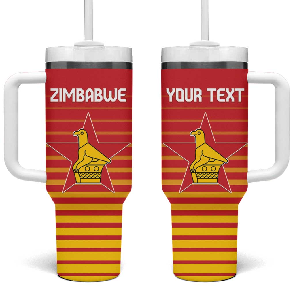 Custom Zimbabwe Cricket Tumbler With Handle Go Chevrons Go - Wonder Print Shop