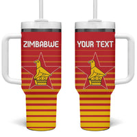 Custom Zimbabwe Cricket Tumbler With Handle Go Chevrons Go - Wonder Print Shop