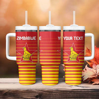 Custom Zimbabwe Cricket Tumbler With Handle Go Chevrons Go - Wonder Print Shop