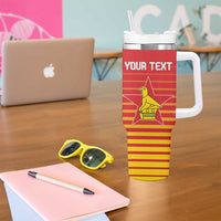 Custom Zimbabwe Cricket Tumbler With Handle Go Chevrons Go - Wonder Print Shop