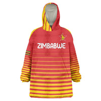 Custom Zimbabwe Cricket Wearable Blanket Hoodie Go Chevrons Go - Wonder Print Shop
