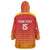 Custom Zimbabwe Cricket Wearable Blanket Hoodie Go Chevrons Go - Wonder Print Shop