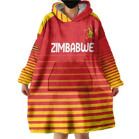 Custom Zimbabwe Cricket Wearable Blanket Hoodie Go Chevrons Go - Wonder Print Shop