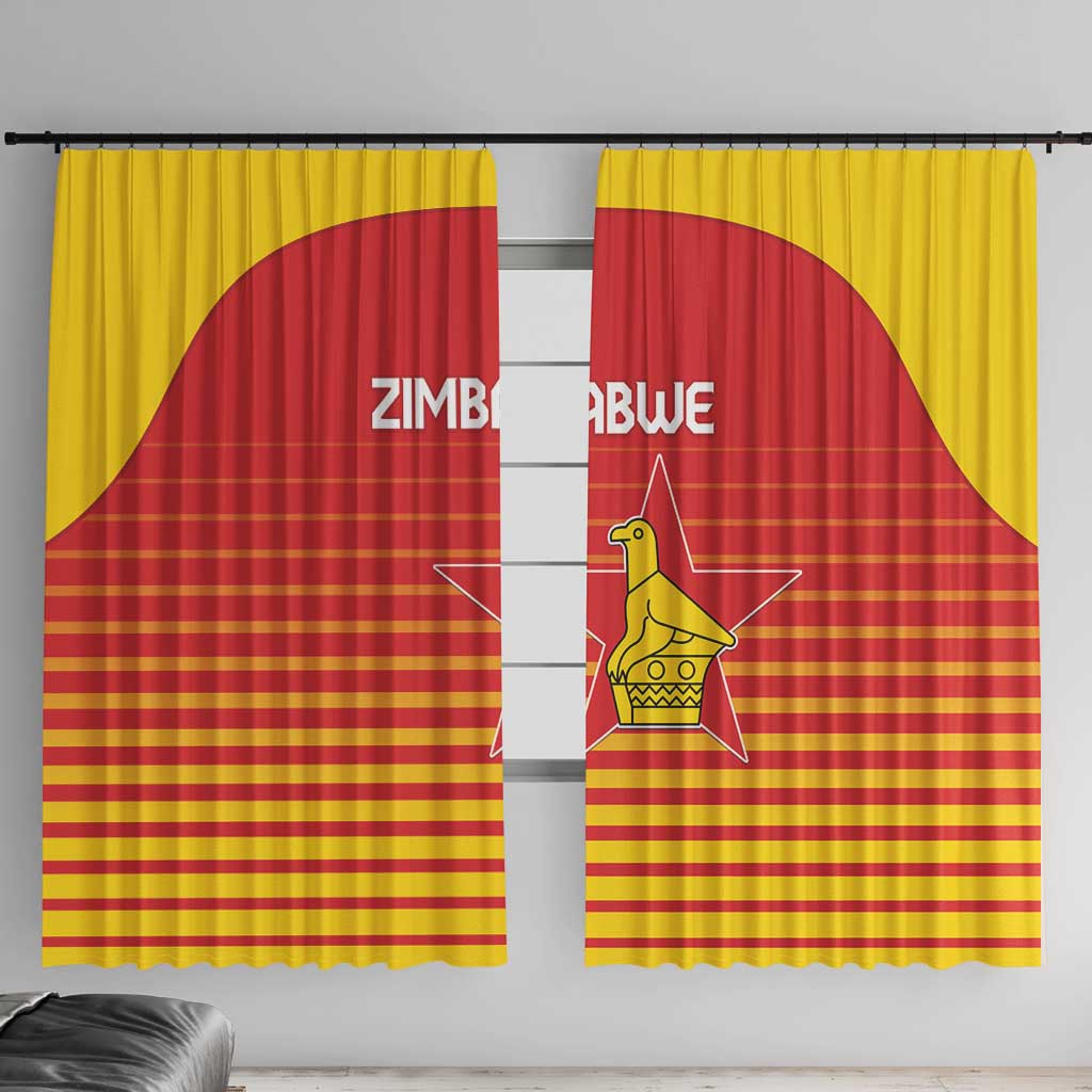 Zimbabwe Cricket Window Curtain Go Chevrons Go - Wonder Print Shop