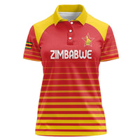 Custom Zimbabwe Cricket Women Polo Shirt Go Chevrons Go - Wonder Print Shop