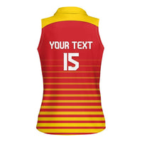 Custom Zimbabwe Cricket Women Sleeveless Polo Shirt Go Chevrons Go - Wonder Print Shop