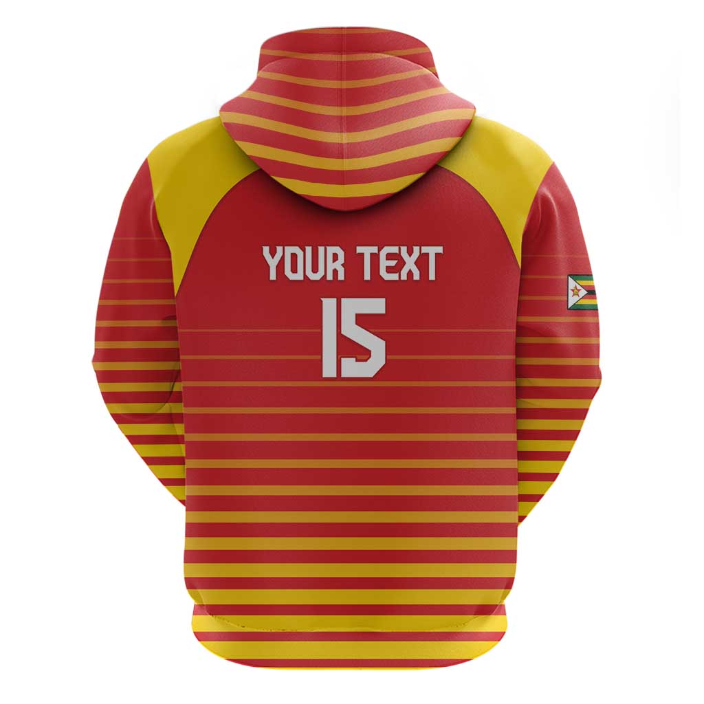 Custom Zimbabwe Cricket Zip Hoodie Go Chevrons Go - Wonder Print Shop